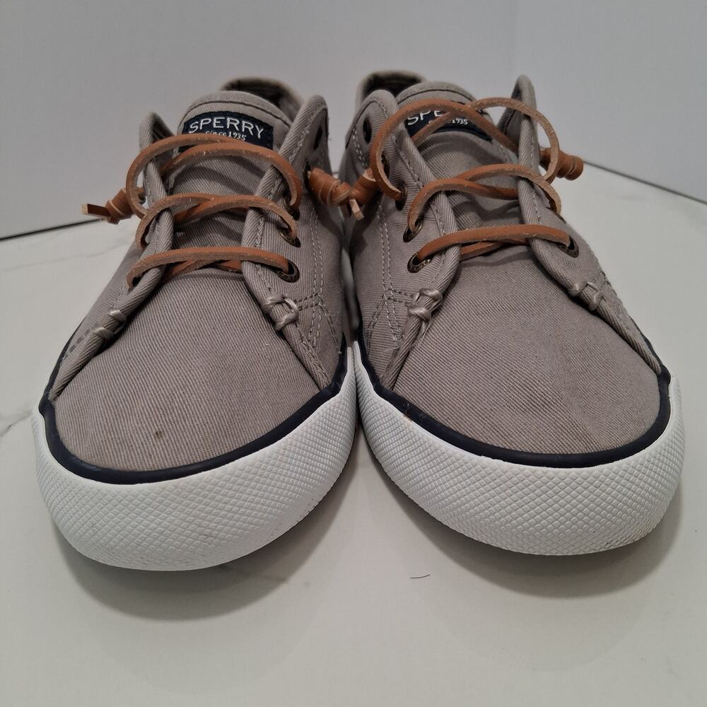 Sperry Top-Sider Canvas Sneakers Memory Foam Slip Ons Grey Women Size 9.5 - Picture 5 of 7